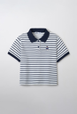 Áo polo crop nữ Spao kẻ sọc