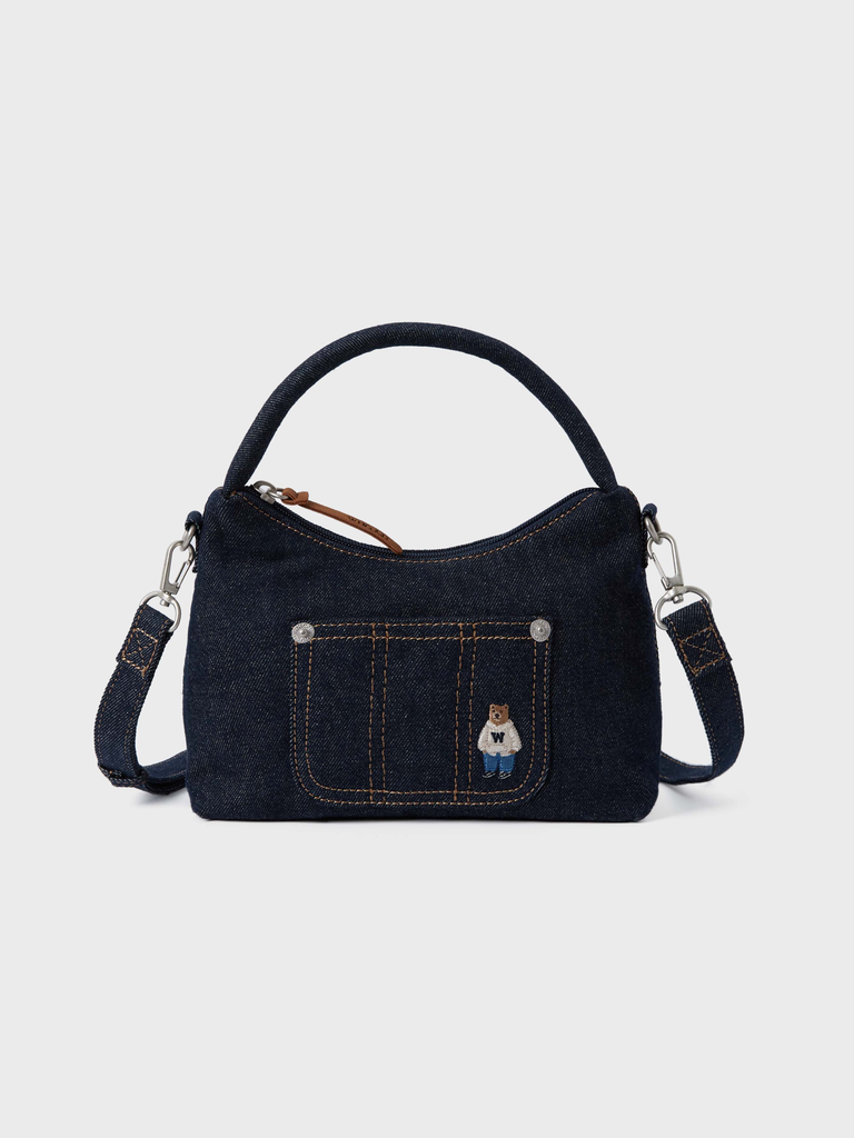 Túi hobo đeo chéo WHOAU denim steve navy WHBGF2424A