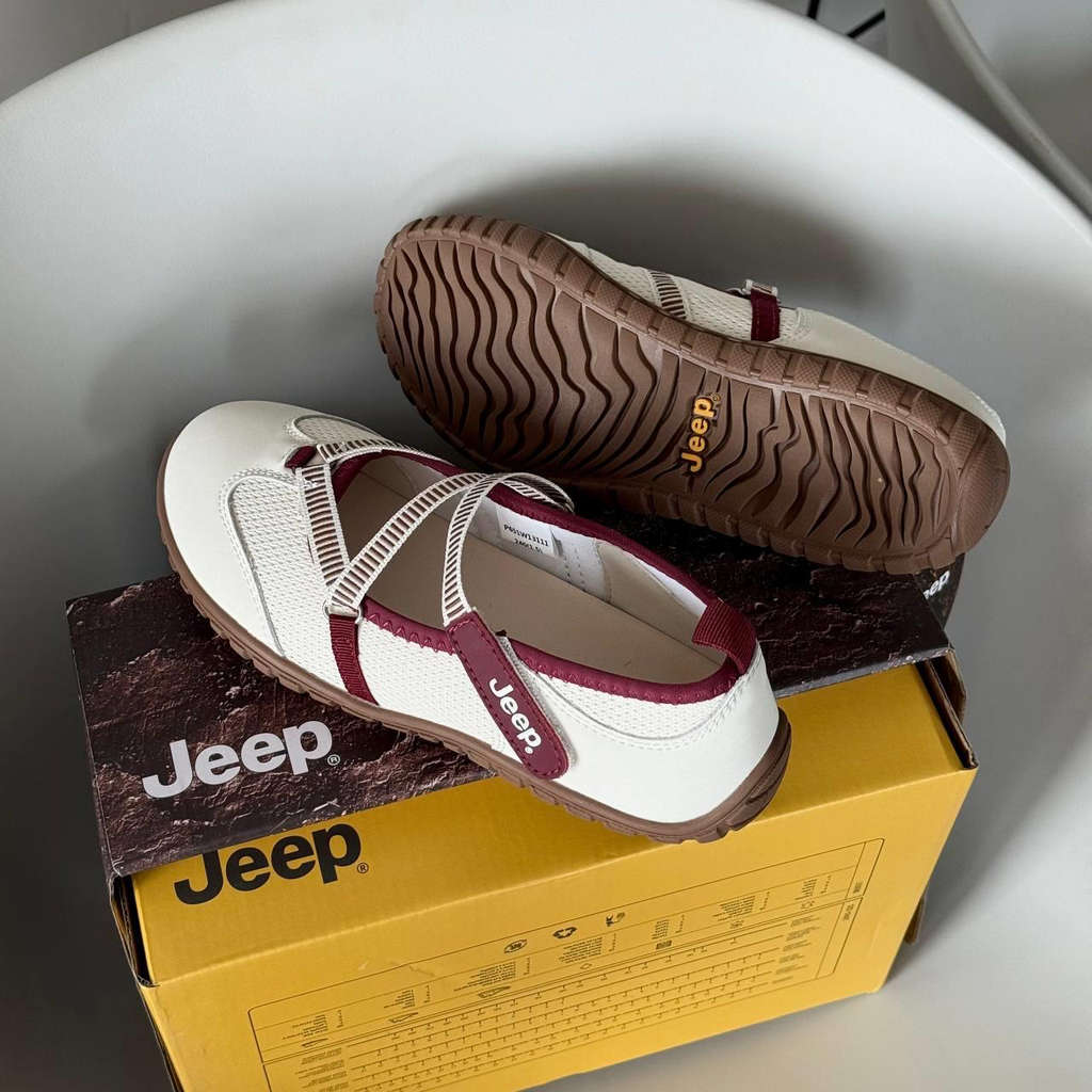 Giày Jeep nữ Outdoor Low Top Begie Red P651W13111