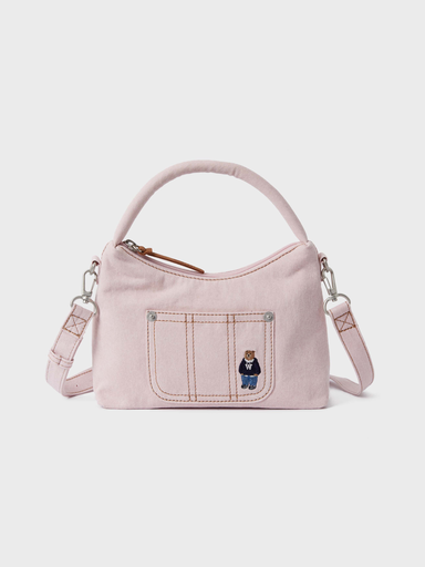 Túi hobo đeo chéo WHOAU denim steve hồng WHBGF2424A