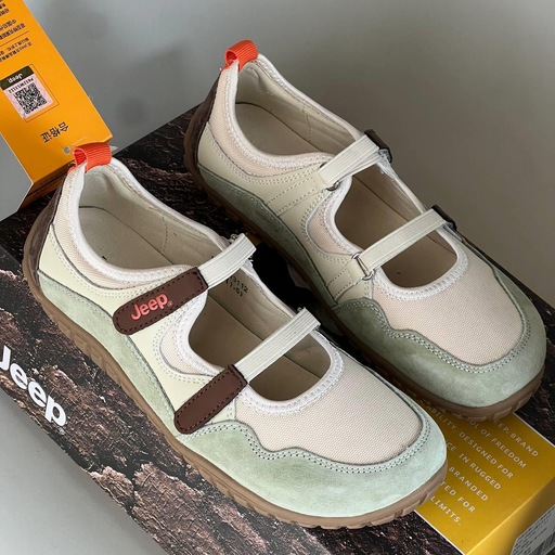 Giày Jeep nữ Outdoor Low Top Cream Light Green P651W13112