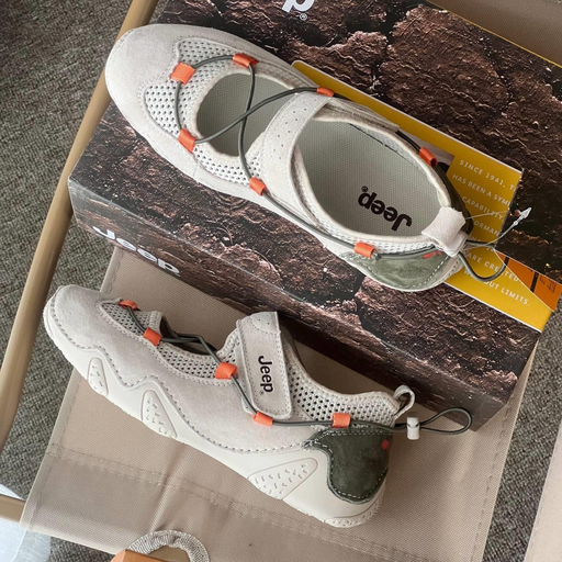 Giày Jeep nữ Outdoor Low Top Grey Orange PX241WAS932
