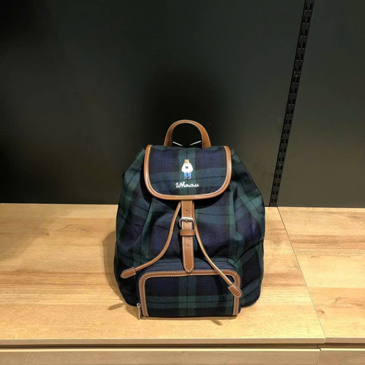 Ba lô WHOAU Canvas Pocket caro WHBGF3851A