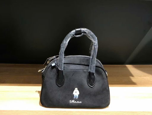 Túi tote WHOAU da lộn đen WHBGF4T32 